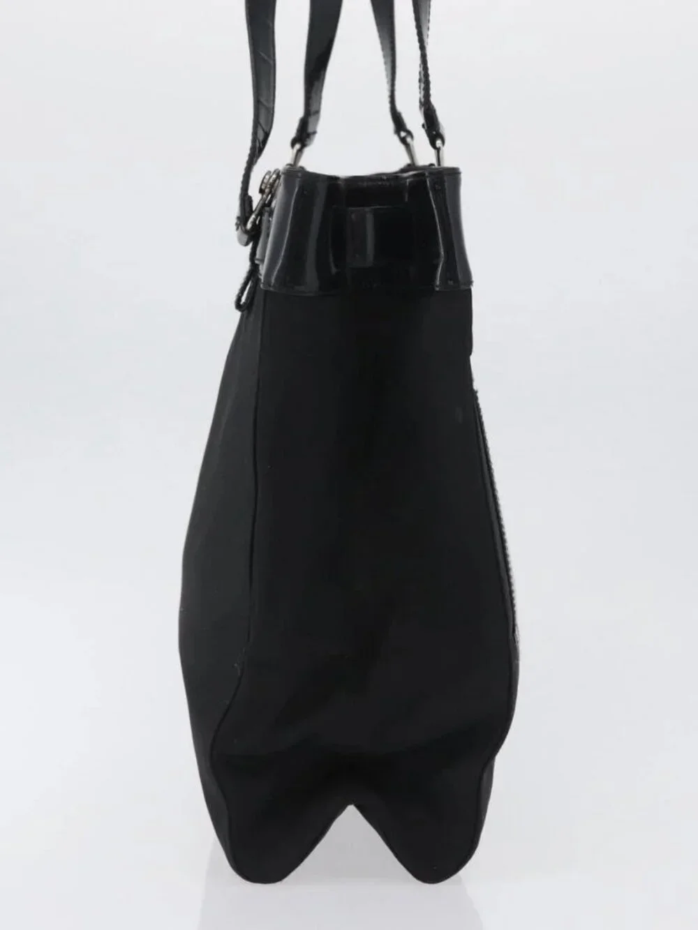 Christian Dior Tote Bag Nylon Black Silver Auth 172694 - Picture 6 of 16